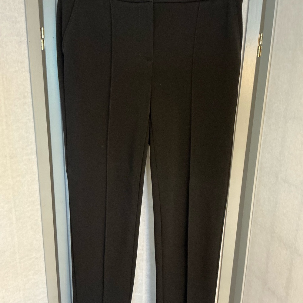 WHBM Black Split-Hem Cropped Pants